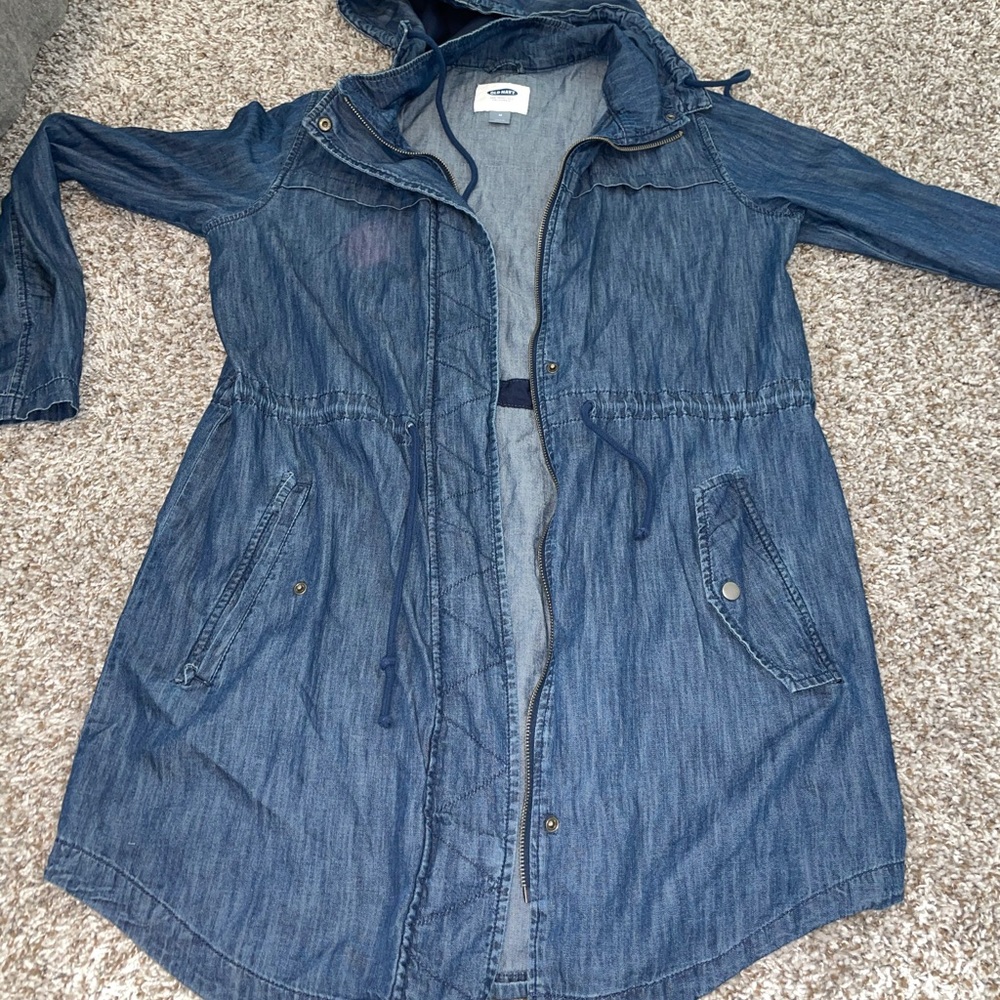 Old navy long denim jacket